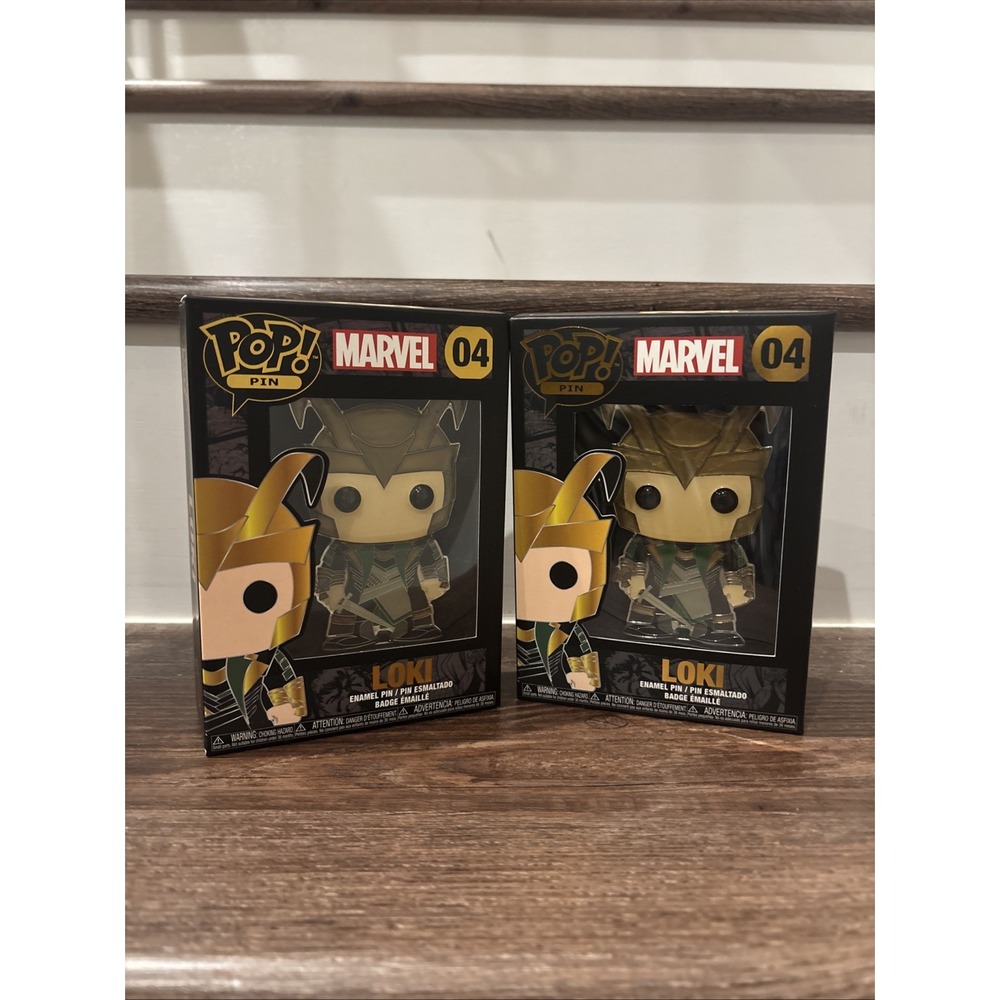 Funko POP Pin! Enamel Pins Lot Of 2 Marvel Loki #04
